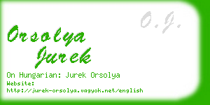 orsolya jurek business card
